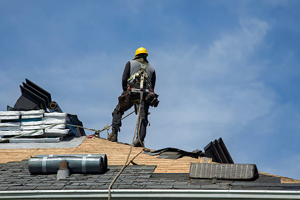 Professional Gutter Installation technician working in Altoona, WI